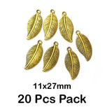 20 Pcs pack approx size 11x27mm Unbeatable Price of Leaf Charms Pendants Available