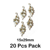 20 Pcs pack approx size 15x29mm Unbeatable Price of Leaf Charms Pendants Available