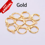Best Quality Round Bali Hoops Shiny Gold Plated 10 Pair Pack