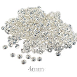 400 Pcs Pack Small Mini Size Silver Plated Bead Caps