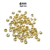600 Pcs Pkg. LIGHT WEIGHT BEAD CAPS FOR JEWELRY MAKING IN SIZE ABOUT 4mm Gold Color