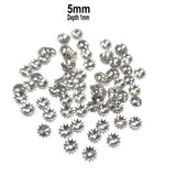 400 Pcs Pkg. LIGHT WEIGHT BEAD CAPS FOR JEWELRY MAKING IN SIZE ABOUT 5mm Silver Color