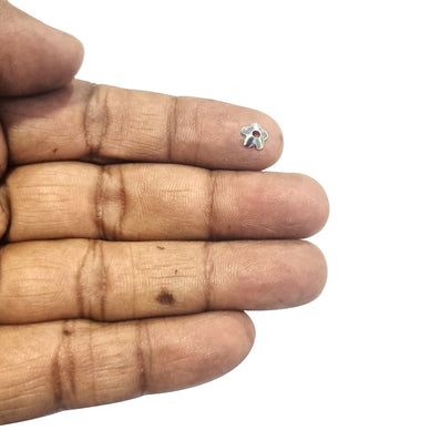 200 Pcs Pkg. LIGHT WEIGHT BEAD CAPS FOR JEWELRY MAKING IN SIZE ABOUT 6mm Silver Color