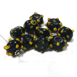 10 Pcs assorted designs dotted lampwork glass beads