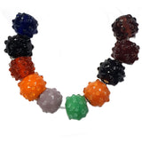 10 Pcs 11mm Round Bumpy Lampwork handmade glass beads