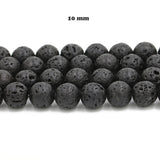 10 MM SIZE' LAVA BEADS' 46-47 BEADS APPROX SOLD BY PER LINE PACK
