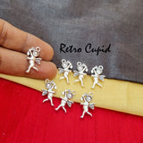 20 Pcs Pack, Retro Cupid Charms Charms Pendant Jewelry Making Raw Materials , Color Plating Silver