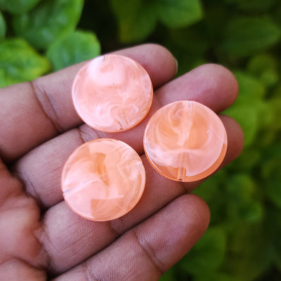 10 PCS PACK, FANCY ACRYLIC BEADS, 24 MM SIZE' IMITATION JADE BEADS JEWELRY MAKING RAW MATERIALS