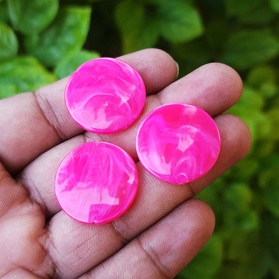 10 PCS PACK, FANCY ACRYLIC BEADS, 24 MM SIZE' IMITATION JADE BEADS JEWELRY MAKING RAW MATERIALS