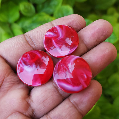 10 PCS PACK, FANCY ACRYLIC BEADS, 24 MM SIZE' IMITATION JADE BEADS JEWELRY MAKING RAW MATERIALS