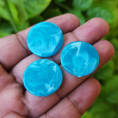 10 PCS PACK, FANCY ACRYLIC BEADS, 24 MM SIZE' IMITATION JADE BEADS JEWELRY MAKING RAW MATERIALS