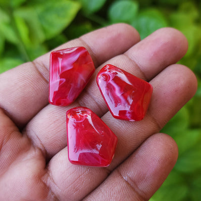 10 PCS PACK, FANCY ACRYLIC BEADS, 25X16 MM SIZE' IMITATION JADE BEADS JEWELRY MAKING RAW MATERIALS