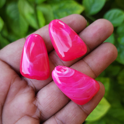 10 PCS PACK, FANCY ACRYLIC BEADS, 30X20 MM SIZE' IMITATION JADE BEADS JEWELRY MAKING RAW MATERIALS