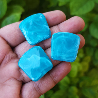 10 PCS PACK, FANCY ACRYLIC BEADS, 27X25 MM SIZE' IMITATION JADE BEADS JEWELRY MAKING RAW MATERIALS