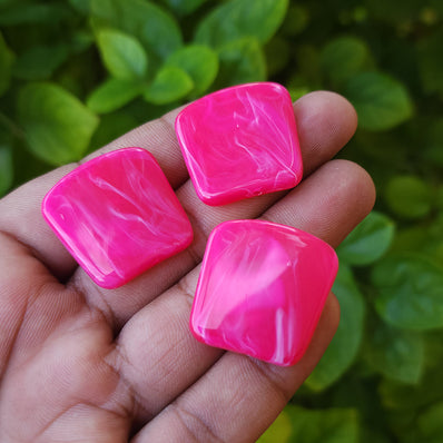 10 PCS PACK, FANCY ACRYLIC BEADS, 27X25 MM SIZE' IMITATION JADE BEADS JEWELRY MAKING RAW MATERIALS