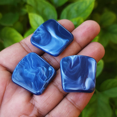 10 PCS PACK, FANCY ACRYLIC BEADS, 27X25 MM SIZE' IMITATION JADE BEADS JEWELRY MAKING RAW MATERIALS