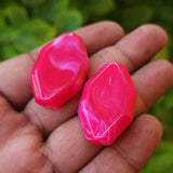 10 PCS PACK, FANCY ACRYLIC BEADS, 33X21 MM SIZE' IMITATION JADE BEADS JEWELRY MAKING RAW MATERIALS