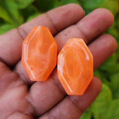 10 PCS PACK, FANCY ACRYLIC BEADS, 33X21 MM SIZE' IMITATION JADE BEADS JEWELRY MAKING RAW MATERIALS