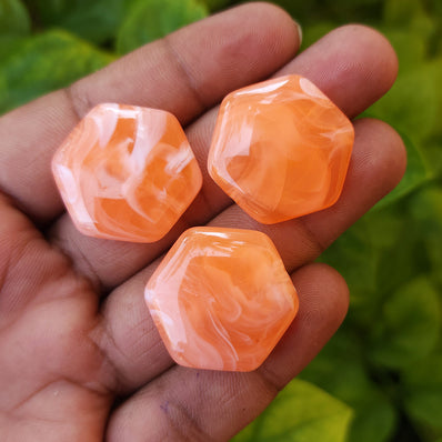 10 PCS PACK, FANCY ACRYLIC BEADS, 25 MM SIZE' IMITATION JADE BEADS JEWELRY MAKING RAW MATERIALS