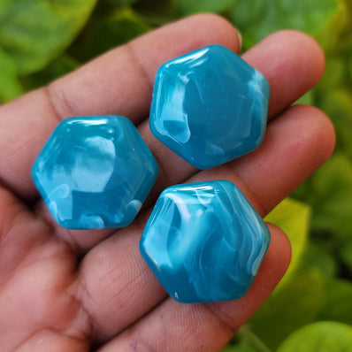 10 PCS PACK, FANCY ACRYLIC BEADS, 25 MM SIZE' IMITATION JADE BEADS JEWELRY MAKING RAW MATERIALS