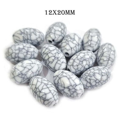 25 Pcs Pkg. Best Seller Turquoise color replica Acrylic beads for jewelry making in size about 12x20mm