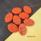 10 PIECES PACK' MINAKARI STYLE ACRYLIC DESIGNER BEADS' SIZE 28x20 MM