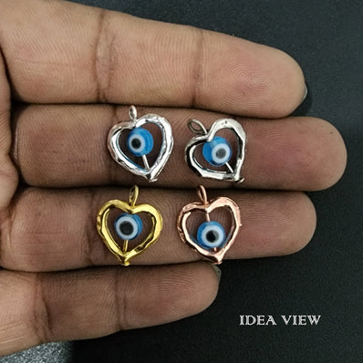 SILVER POLISHED' HEART SHAPED' 13 MM' METAL BEADS SOLD BY 10 PIECES PACK'