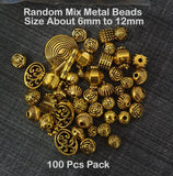 6-12mm  Spacer Gold oxidized Sold Per 100 Pcs Pack
