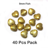 9mm Daisy Flower Spacer Gold oxidized Sold Per 40 Pcs Pack