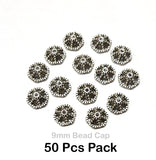 9mm Daisy Flower Spacer Gold oxidized Sold Per 50 Pcs Pack