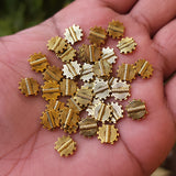 30 PIECES PACK' 10 MM' GOLD OXIDIZED METAL BEADS USED IN DIY JEWELLERY MAKING