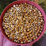 30 PIECES PACK' 6x5 MM' GOLD OXIDIZED METAL BEADS USED IN DIY JEWELLERY MAKING