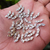 30 PIECES PACK' 10x5 MM'  BUTTERFLY SILVER OXIDIZED METAL BEADS USED IN DIY JEWELLERY MAKING