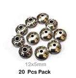 12x5mm Daisy Flower Spacer Gold oxidized Sold Per 20 Pcs Pack