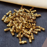 45 Pcs Pack, Metal Plated, Tube Beads, Gold Oxidized Finish