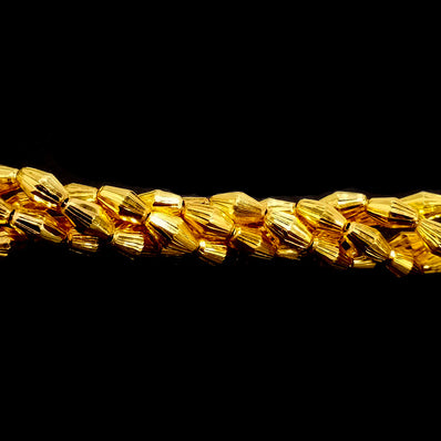 HIGH QUALITY MICRON PLATED BEADS 4x7 MM SOLD BY 100 PIECES PACK