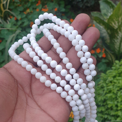 Smooth Round, Natural MOP (Mother of Pearl) Beads, Choose Si