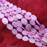 SHELL BEADS STRANDS, MOTHER OF PEARL (MOP) DYED FAST COLOR HIT TREATED, SIZE ABOUT 20x15 MM, 19-20 PIECES