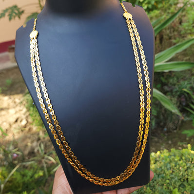 GOLD MICRO PLATED LONG NECKLACE SOLD BY PER PIECE PACK