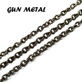 4x3 MM GUN METAL 'METAL PLATED CHAINS SOLD BY 5 METER PACK
