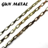 4x2 MM GUN METAL 'METAL PLATED CHAINS SOLD BY 5 METER PACK
