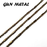 2 MM GUN METAL 'METAL PLATED CHAINS SOLD BY 5 METER PACK
