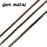 1.5 MM GUN METAL 'METAL PLATED CHAINS SOLD BY 5 METER PACK