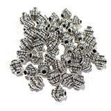 25 Pcs Pkg. Metal Oxidized Fine quality Jewelry making beads in Size About 7x8 Milimeters