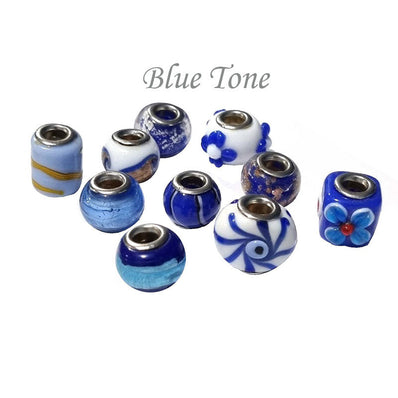 8 Pcs Murano handmade large hole beads