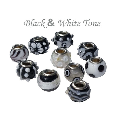 8 Pcs Murano handmade large hole beads