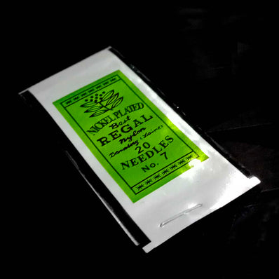 PRICE PER 20/PCS. PACK,PERFECT FOR STRINGING GLASS BEADS NEEDLE SIZE 40MM' NEEDLE SIZE: 7 NO.