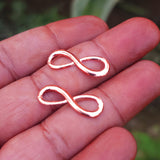 10 PCS PACK' ROSE GOLD' INFINITY CHARMS FOR JEWELLERY MAKING CHARMS FOR JEWELLERY MAKING' APPROX SIZE 21 MM