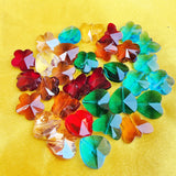 10 PIECES PACK' 14 MM ASSORTED PACK OF BUTTERFLY 'HEART AND FLOWER CRYSTAL BEADS