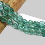 Luster AB Solid Color Glass Beads Sold Per Strand of 16" , Hole size about 2mm and beads about 13x13mm  Aqua Aprrox Pieces of Beads 30